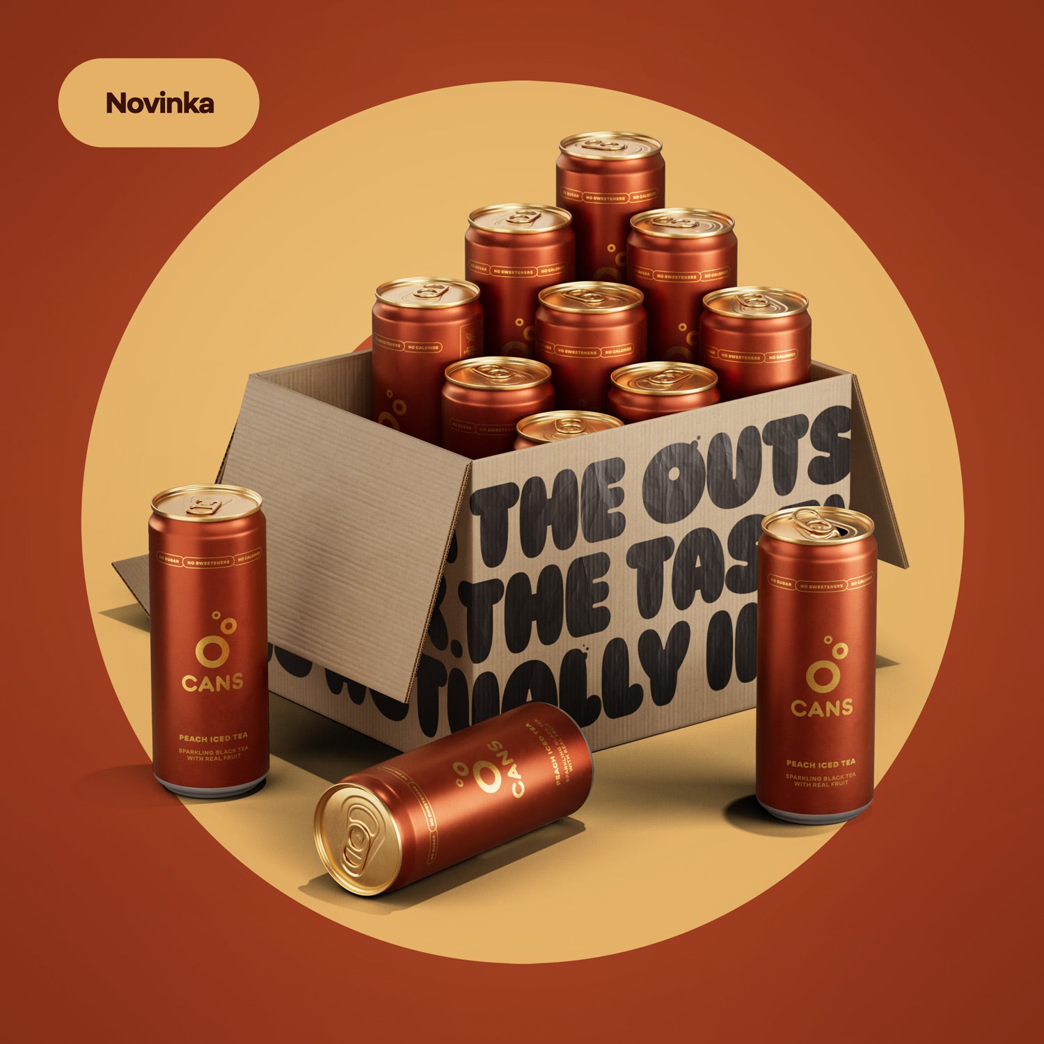 CANS Iced Tea Broskev -- 12 × 330ml