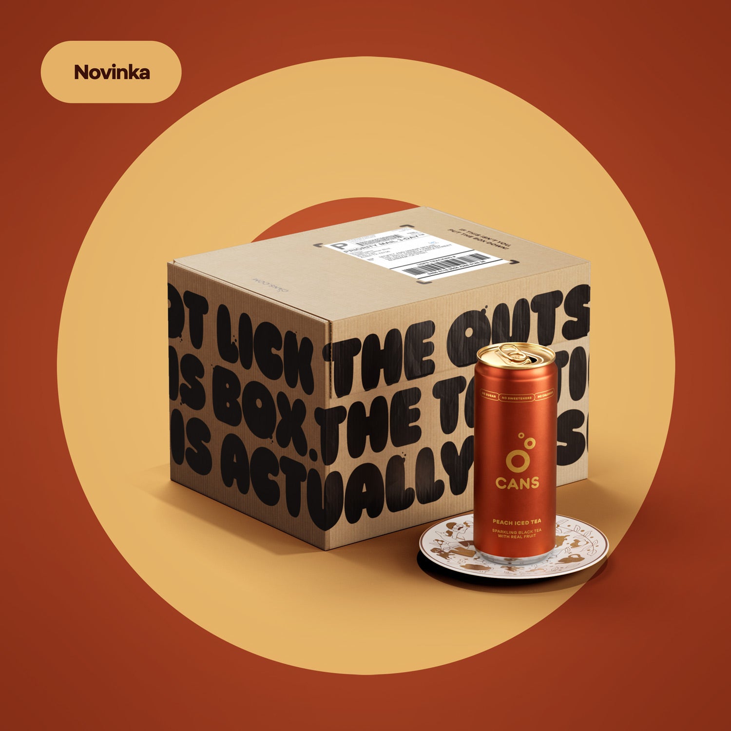 CANS Iced Tea Broskev -- 12 × 330ml