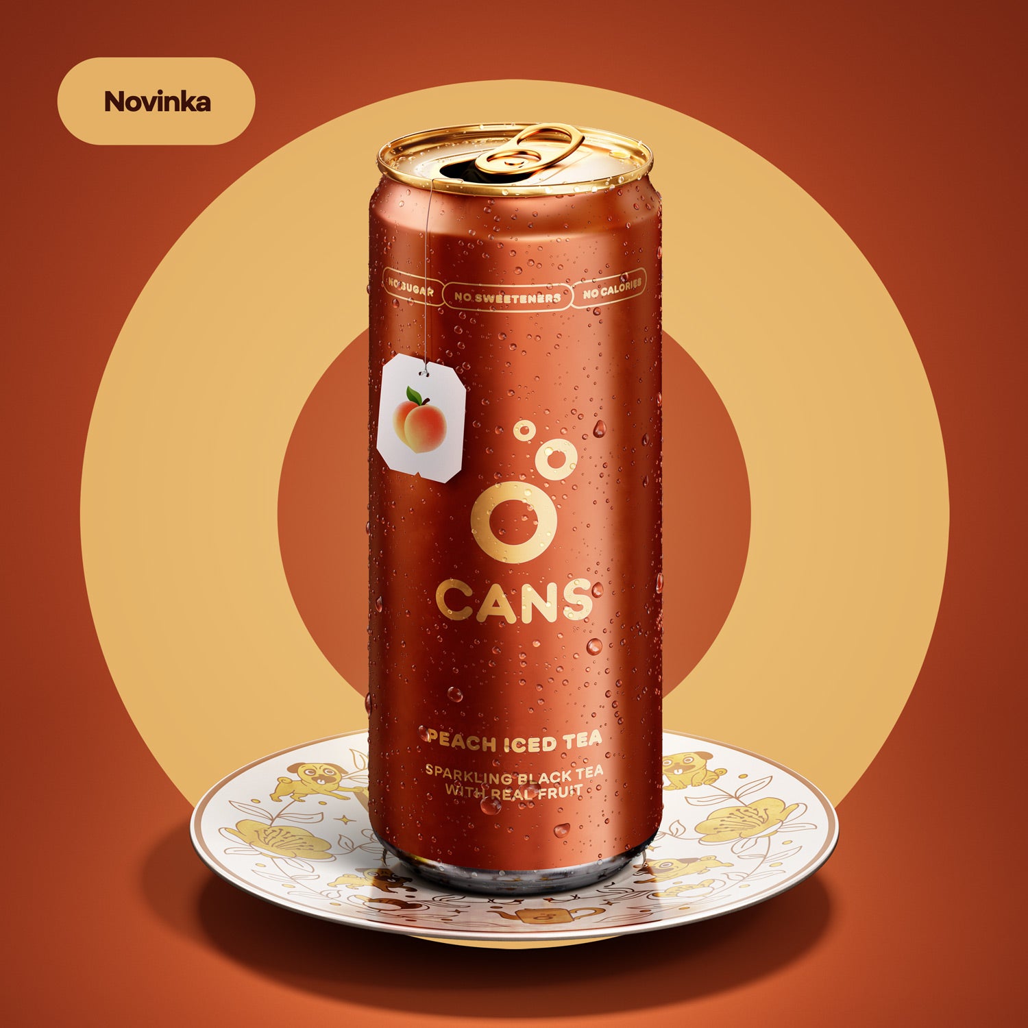 CANS Iced Tea Broskev -- 24 × 330ml